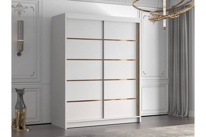 Emet Garderobe 150x200 cm - Hvit - Oppbevaring - Garderober & garderobesystem