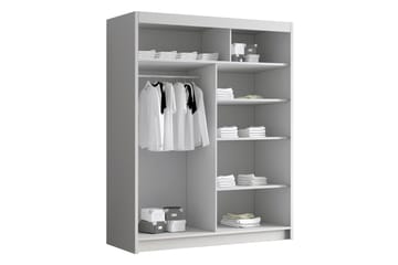 Emet Garderobe 150x200 cm - Hvit/Svart - Oppbevaring - Garderober & garderobesystem