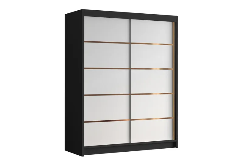 Emet Garderobe 150x200 cm, Hvit/Svart