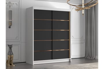 Emet Garderobe 150x200 cm - Svart/Hvit - Oppbevaring - Garderober & garderobesystem