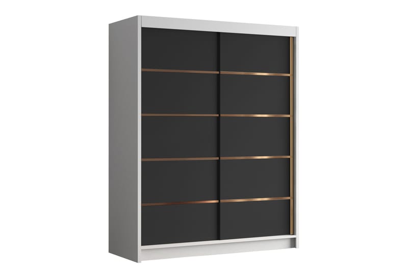 Emet Garderobe 150x200 cm, Svart/Hvit
