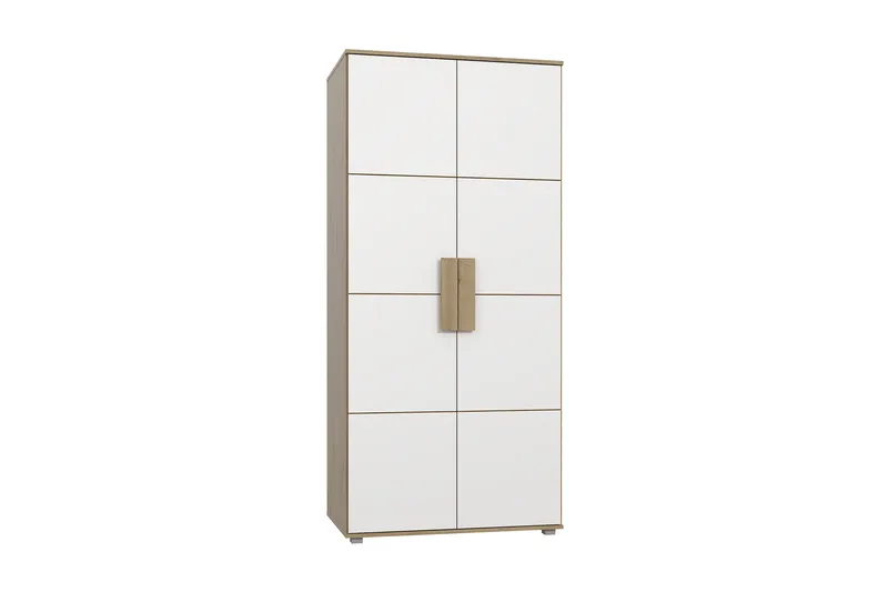 Eochar Garderobe 91 cm, Brun/Hvit