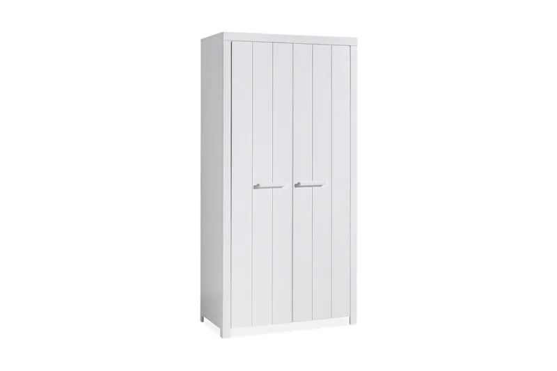 Erik Garderobe 99,5 cm i Malt Tre, Hvit