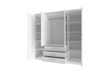 Escaldes Garderobe med Skuffer + Dører 196 cm - Beige / Tre / Natur - Oppbevaring - Garderober & garderobesystem