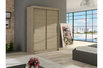 Estella Garderobe 120 cm Skyvedører - Eik - Oppbevaring - Garderober & garderobesystem