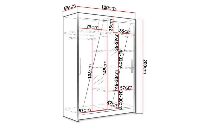 Estella Garderobe LED-belysning - Beige - Oppbevaring - Garderober & garderobesystem