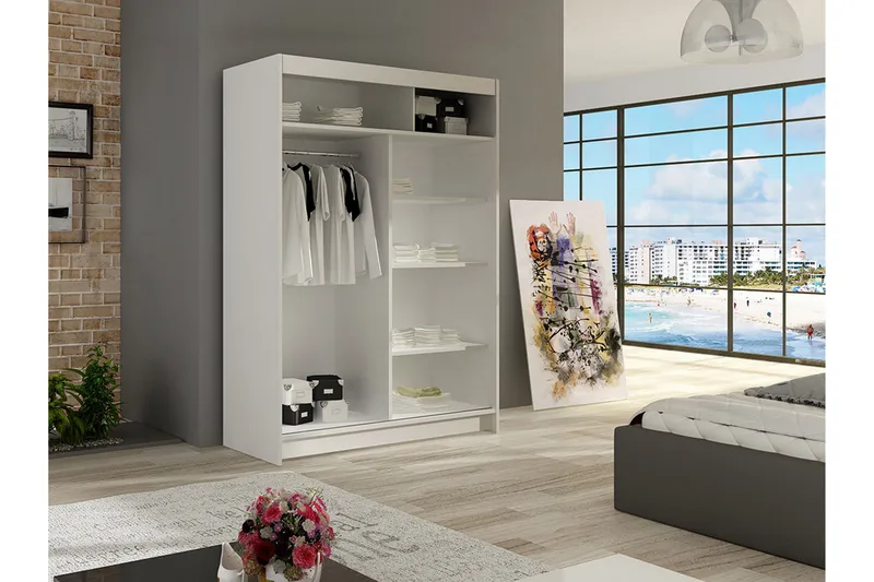 Estella Garderobe LED-belysning - Eik - Oppbevaring - Garderober & garderobesystem