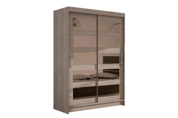 Estella Garderobe Skyvedører 5-Delt Speil - Eik - Oppbevaring - Garderober & garderobesystem