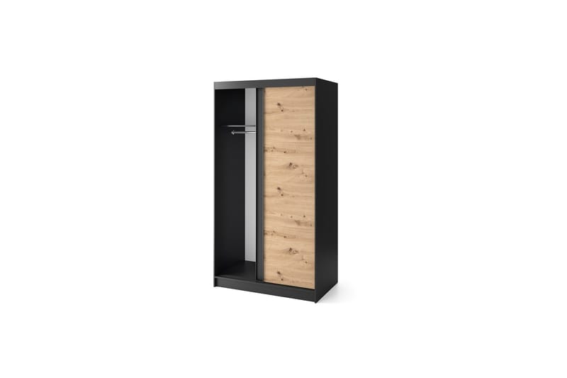 Esville Garderobe 120x220 cm - Brun - Oppbevaring - Garderober & garderobesystem