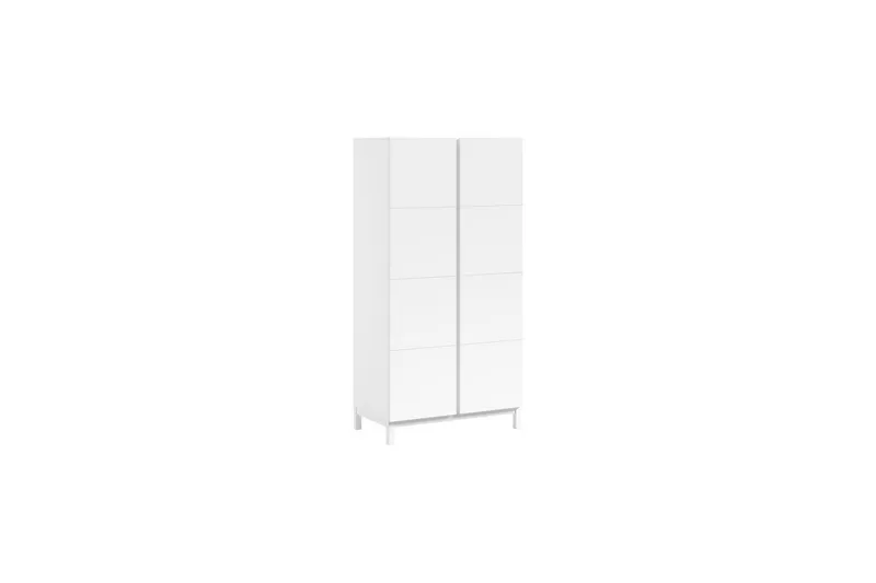 Eva Garderobe med 2 Dører 99 cm i Furu, Hvit