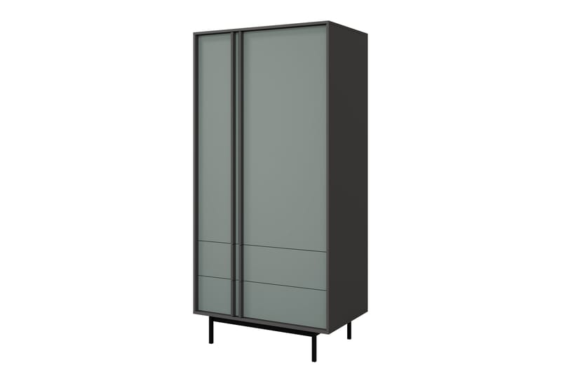 Farshian Garderobe 93x195 cm - Grå/Grønn - Oppbevaring - Garderober & garderobesystem
