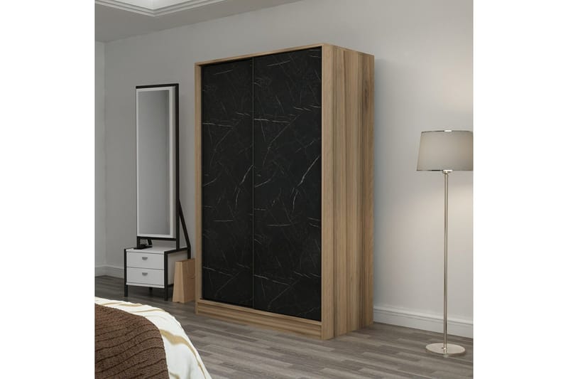 Fruitland Garderobe 120 cm - Svart/Brun - Oppbevaring - Garderober & garderobesystem