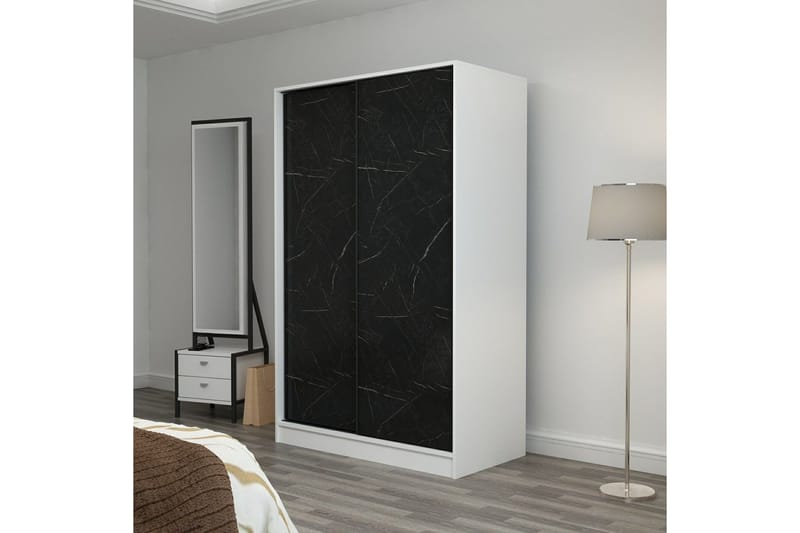 Fruitland Garderobe 120 cm - Svart/Hvit - Oppbevaring - Garderober & garderobesystem