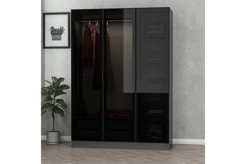 Fruitland Garderobe 135 cm - Antrasitt - Oppbevaring - Garderober & garderobesystem