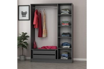 Fruitland Garderobe 135 cm - Antrasitt - Oppbevaring - Garderober & garderobesystem