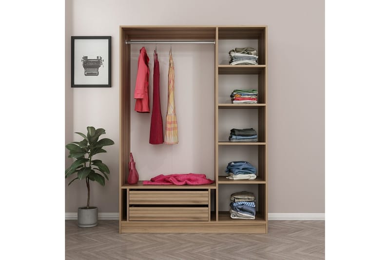 Fruitland Garderobe 135 cm - Brun - Oppbevaring - Garderober & garderobesystem