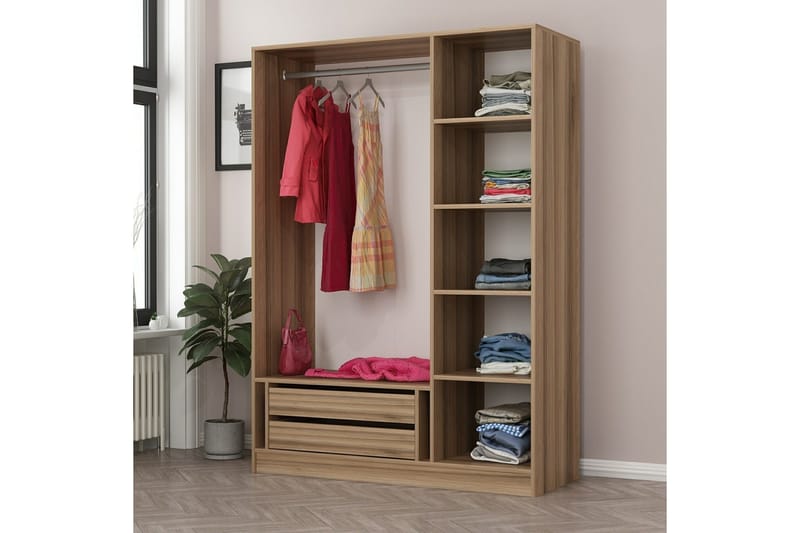 Fruitland Garderobe 135 cm - Eik - Oppbevaring - Garderober & garderobesystem