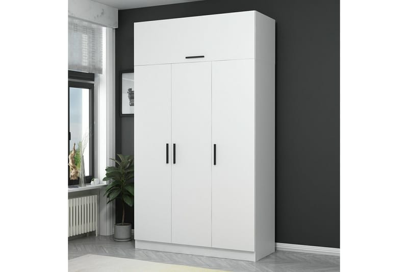 Fruitland Garderobe 135 cm - Hvit - Oppbevaring - Garderober & garderobesystem