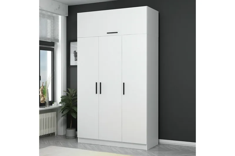 Fruitland Garderobe 135 cm - Hvit - Oppbevaring - Garderober & garderobesystem