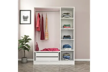 Fruitland Garderobe 135 cm i Malt Tre - Hvit - Oppbevaring - Garderober & garderobesystem