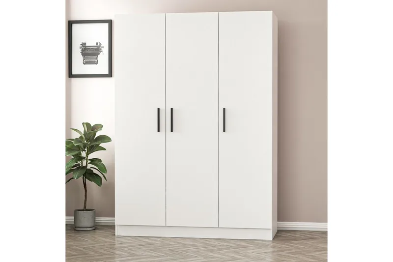 Fruitland Garderobe 135 cm i Malt Tre - Hvit - Oppbevaring - Garderober & garderobesystem