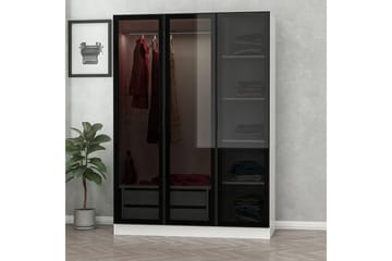 Fruitland Garderobe 135 cm - Svart/Hvit - Oppbevaring - Garderober & garderobesystem