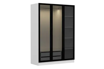 Fruitland Garderobe 135 cm - Svart/Hvit - Oppbevaring - Garderober & garderobesystem