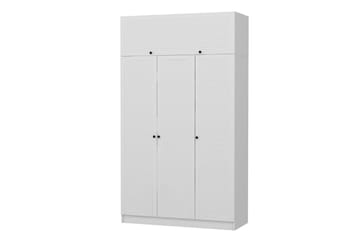 Fruitland Garderobe 135x190 cm - Hvit - Oppbevaring - Garderober & garderobesystem