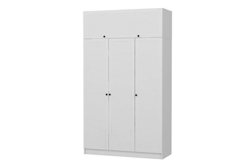 Fruitland Garderobe 135x190 cm - Hvit - Oppbevaring - Garderober & garderobesystem