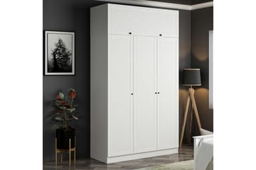 Fruitland Garderobe 135x190 cm - Hvit - Oppbevaring - Garderober & garderobesystem