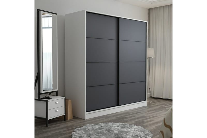 Fruitland Garderobe 180 cm - Antrasitt - Oppbevaring - Garderober & garderobesystem