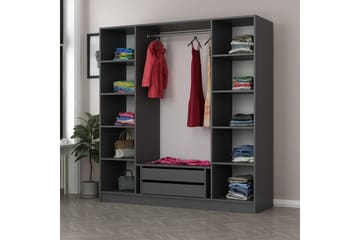 Fruitland Garderobe 180 cm - Antrasitt - Oppbevaring - Garderober & garderobesystem