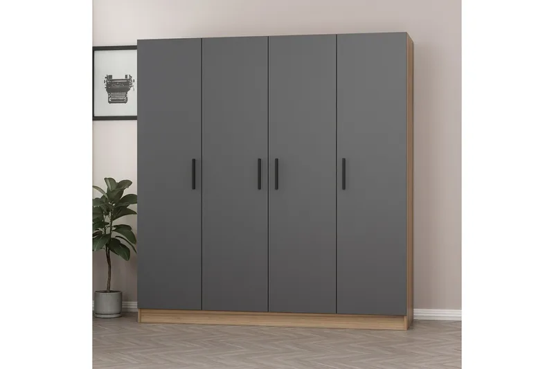 Fruitland Garderobe 180 cm - Antrasitt - Oppbevaring - Garderober & garderobesystem