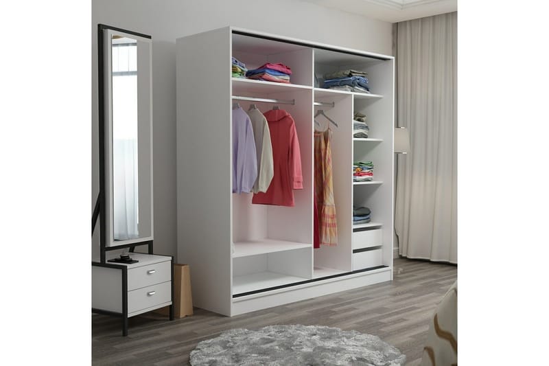 Fruitland Garderobe 180 cm - Antrasitt - Oppbevaring - Garderober & garderobesystem