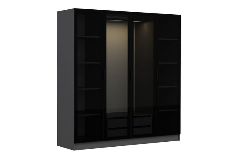 Fruitland Garderobe 180 cm - Antrasitt - Oppbevaring - Garderober & garderobesystem