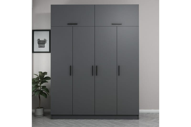 Fruitland Garderobe 180 cm - Antrasitt - Oppbevaring - Garderober & garderobesystem