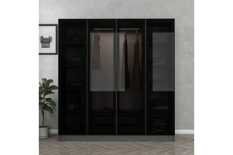 Fruitland Garderobe 180 cm - Antrasitt - Oppbevaring - Garderober & garderobesystem