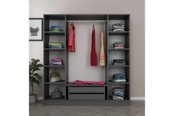 Fruitland Garderobe 180 cm - Antrasitt - Oppbevaring - Garderober & garderobesystem