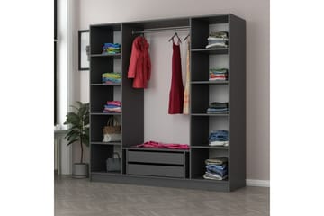Fruitland Garderobe 180 cm - Antrasitt - Oppbevaring - Garderober & garderobesystem