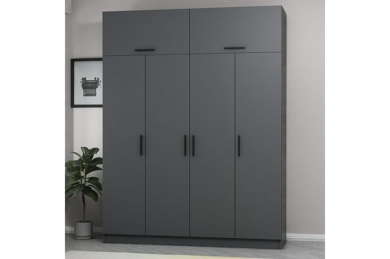 Fruitland Garderobe 180 cm - Antrasitt - Oppbevaring - Garderober & garderobesystem