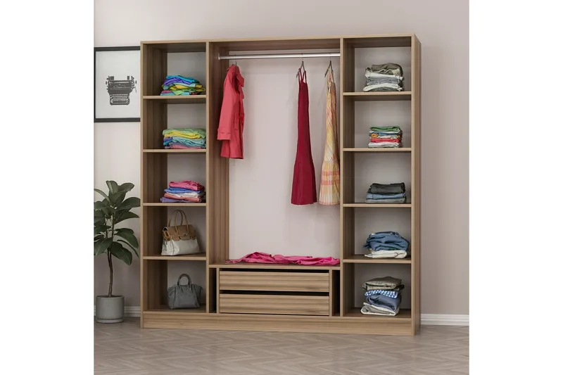 Fruitland Garderobe 180 cm - Brun - Oppbevaring - Garderober & garderobesystem
