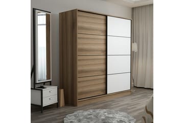 Fruitland Garderobe 180 cm - Brun/Hvit/Eik - Oppbevaring - Garderober & garderobesystem