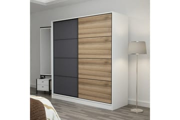 Fruitland Garderobe 180 cm - Grå/Brun - Oppbevaring - Garderober & garderobesystem