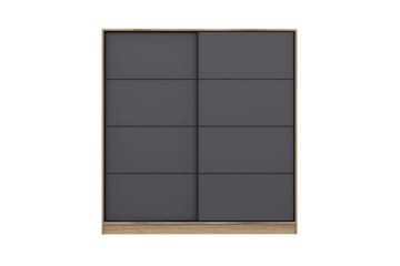 Fruitland Garderobe 180 cm - Grå/Eik - Oppbevaring - Garderober & garderobesystem