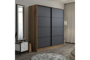 Fruitland Garderobe 180 cm - Grå/Eik - Oppbevaring - Garderober & garderobesystem