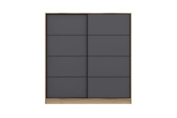 Fruitland Garderobe 180 cm - Grå/Eik - Oppbevaring - Garderober & garderobesystem