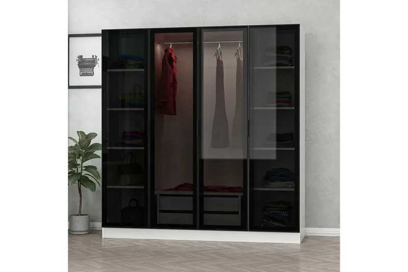 Fruitland Garderobe 180 cm - Hvit - Oppbevaring - Garderober & garderobesystem