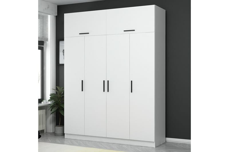 Fruitland Garderobe 180 cm - Hvit - Oppbevaring - Garderober & garderobesystem