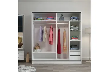 Fruitland Garderobe 180 cm - Hvit - Oppbevaring - Garderober & garderobesystem
