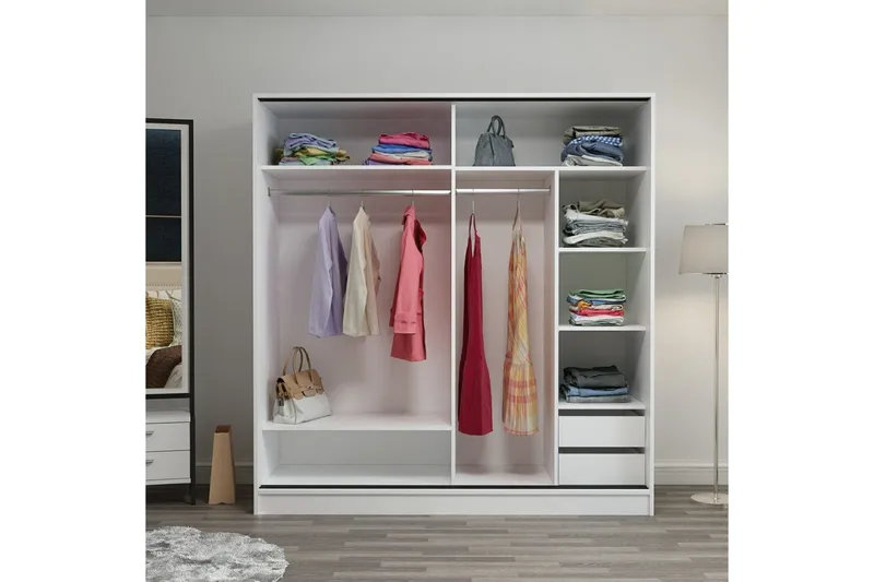 Fruitland Garderobe 180 cm - Hvit - Oppbevaring - Garderober & garderobesystem